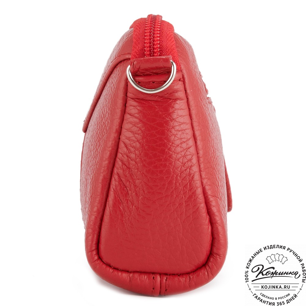 Кожаный клатч "Марта" (красный)